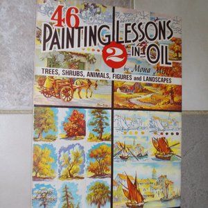 Vintage "46 Painting Lessons 2 In Oil published by Walter Foster #167, 37 pages